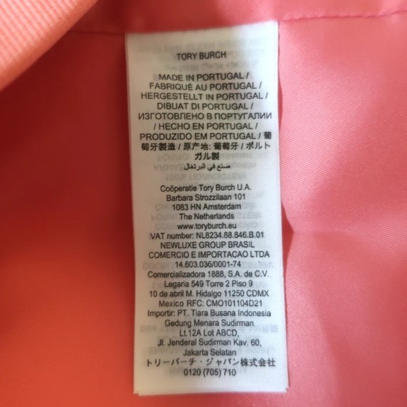 Tory Burch Blazer Salmon Double Weave Cotton Size 12 Three-Button Jacket - Picture 8 of 11